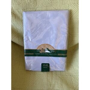 Tablecloth Flannel Back Vinyl 52 X 90" Oblong Sky Blue By Country Treasures NEW